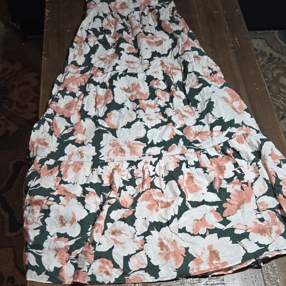 Abercrombie Small Floral Strapless Dress Flowy Floral Boho Cottagecore Halter - Picture 5 of 7